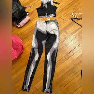 Black and grey two piece outfit